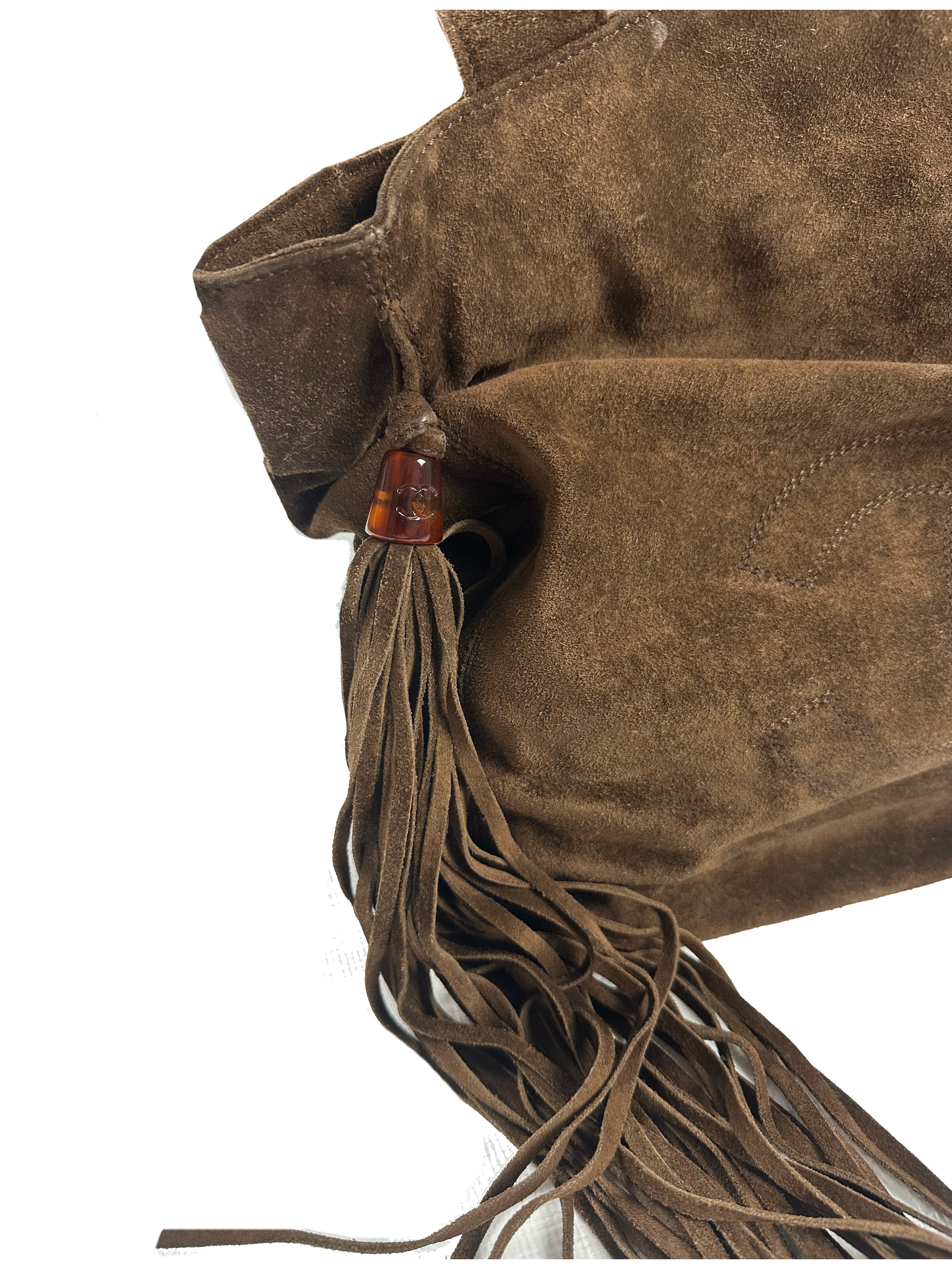 Vintage Suede Tote Bag