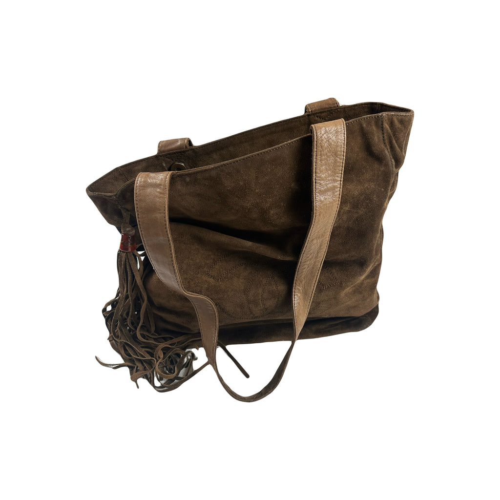 Vintage Suede Tote Bag