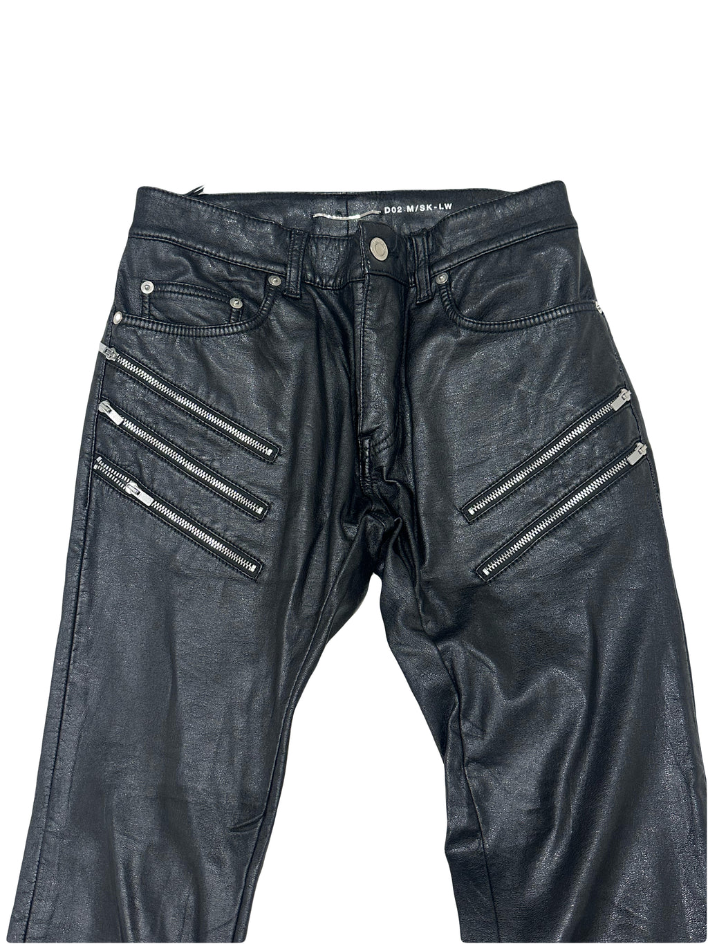 Leather Moto Pants W Zips