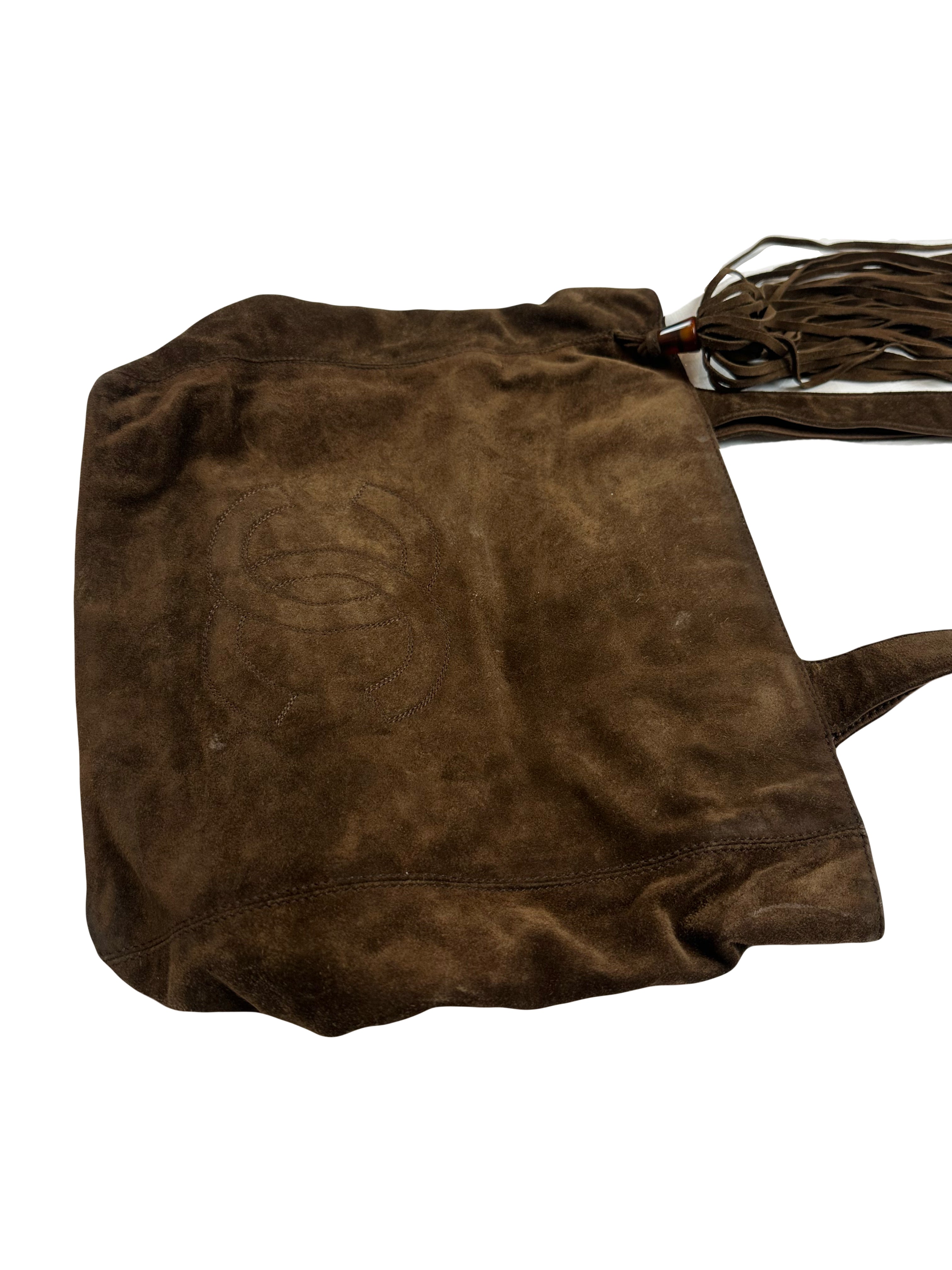 Vintage Suede Tote Bag