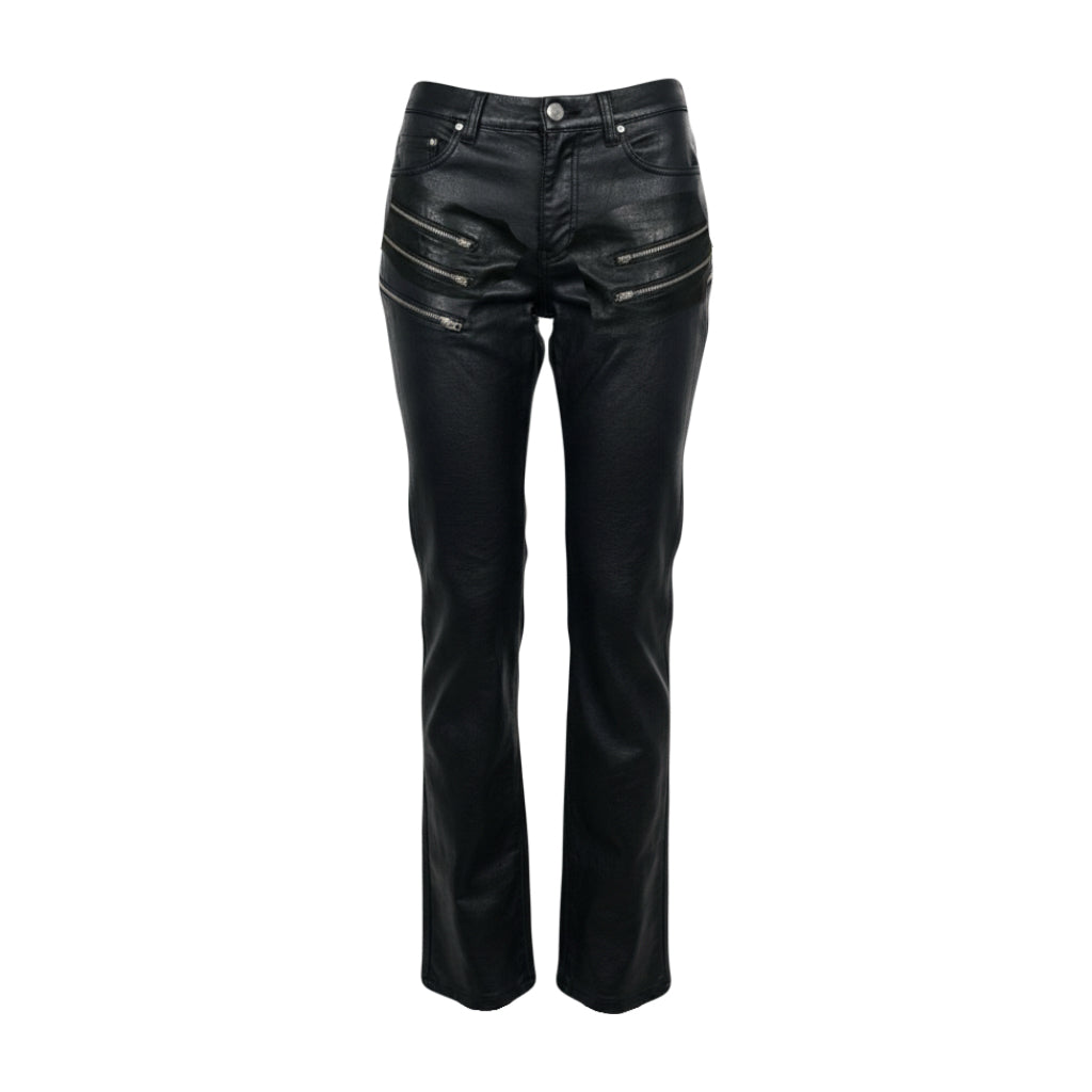 Leather Moto Pants W Zips